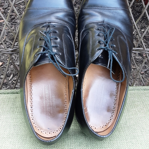 Johnston & Murphy Black Leather Dress Shoe size 9.5. - Picture 6 of 11